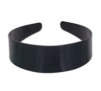 EVGOOGYY 5PCS Plastic Headbands 1.6"" Wide No Teeth Black Plain Craft Hair Band DIY Hair Accessories Headwear for Girls Women