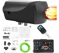 EVGTTI 12V 5KW-8KW Air Diesel Heater Parking Diesel Night Heater with Silencer LCD Switch 10L Tank For Truck, Boat, Car Trailer, Motorhomes, Campervans, Caravans (Black)