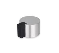 EVI Door Stoppers | Stainless Door Stop - Adhesive Fastening - Black Protector Rubber - 28x20mm Door Stopper
