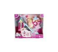 Simba 105733700 Evi Love Fairy World (26 x 8.5 cm) - Evi Doll as Fairy with Fairy Tale Tower, Unicorns & Magic Accessories - Children's Toy for Girls and Boys from 3 Years