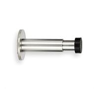 EVI Herrajes | 0,77¨x 3,5¨ extendable to 4,72¨ | Dual Installation Adhesive or Screw | Stainless Steel | Satin Matte | Black Natural Silicone Rubber | Includes Screw + Fixing Plug | Mod. I-182-DUAL