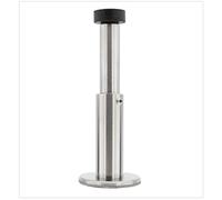 EVI Herrajes 040258DUALAM I-258-DUAL Adjustable Wall Door Stop, Stainless Steel-Black Silicone