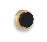 EVI Herrajes | Adhesive Brass Door Stop for Wall/Handle | 24x14mm | Gold Finish | Includes Screw + Mounting Plug | Mod. 04020524TPMLMT