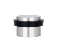 EVI Herrajes | Adhesive Door Stop | Ø24x20mm | Stainless Steel-Black Protection Rubber | Strong Adhesion | 100% Functional | Mod. I-163AM