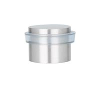 EVI Herrajes | Adhesive Door Stop | Ø24x20mm | Stainless Steel-Transparent Rubber | Strong Adhesion | 100% Functional | Mod. I-163TAM