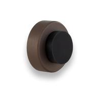 EVI Herrajes | Adhesive Door Stop | Wall Mounting Doorstop | 1,37x0,7" | Rustic Finish Brass | Anti Shock Door Handles | Design and Functionality | I-254/35-RU