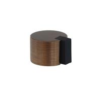 EVI Herrajes Adhesive Floor Door Stop | Ø28 x 20 mm | Brass Antique Leather Finish for Interior and Exterior | Door Protector | Mod. I- 04019328LCU