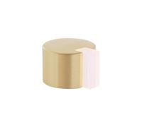 EVI Herrajes |Adhesive Floor Door Stop |Ø28x20mm|Brass with Protective Rubber for Indoor and Outdoor|Door Protector|04019328BLMT
