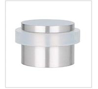 EVI Herrajes | Adhesive Floor Door Stop | Ø28x20mm | Stainless Steel Matte Finish | Protect Walls and Doors | Door Protector | 040140BAM