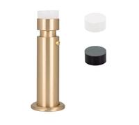 EVI HERRAJES Adjustable Brass Wall Door Stopper, Installation with Screw on Threaded Base (Matte Brass)