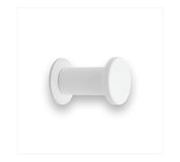 EVI Herrajes Bathroom Hanger | Stainless Steel Wall Hanger | White Lacquered | For Hanging Clothes, Coats or Towels| Towel Rail with Invisible Screw | 190CBBL
