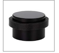 EVI Herrajes | Black Adhesive Door Stop | Ø28x20mm | Stainless Steel Body | Strong Adhesion | 100% Functional | Mod. I-140NG
