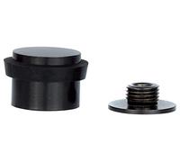 EVI Herrajes | Black Door Stop | Ø24x20mm | Solid Stainless Steel Painted | Threaded Base | Includes Screw | I-199/24-CBNG