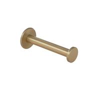 EVI Herrajes | Brass Toilet Paper Holder | Self-Adhesive or Screw-Mount | Matte Brass | Mod. 050PR1DUALLMT