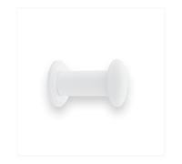 EVI Herrajes | Coat Hook | Stainless Steel Wall Hanger | White Lacquered | for Hanging Clothes, Coats or Towels | Towel Rail with Invisible Screw | 188CBBL