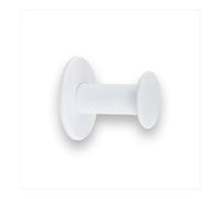 EVI Herrajes | Coat Hook | Stainless Steel-White Lacquered Finish | for Hanging Clothes, Coats or Towels | Adhesive Towel Rail and/or Screw | 188DUALBL