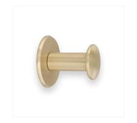 EVI Herrajes | Coat Hook | Wall Hanger Brass | Satin matt Finish | for Hanging Clothes, Coats or Towels | Adhesive Towel Rail and/or Screw | 188DUALLMT