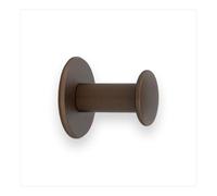 EVI Herrajes | Coat Hook | Wall Hanger in Brass | Rustic Finish | for Hanging Clothes, Coats or Towels | Adhesive Towel Rail and/or Screw | 188DUALLRU