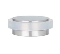EVI Herrajes Decorative Adhesive Door Stopper, Mini Size, Stainless Steel, White Rubber