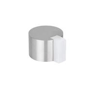 EVI Herrajes | Decorative Door Stop | Adhesive Installation | Ø28x20mm | Stainless Steel Body | White Rubber Protection | Functional and Decorative | I-19328BAM