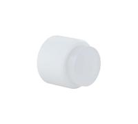 EVI Herrajes | Design Wall Door Stop - Diamond Knurling - 28x28 mm - White Lacquered Steel - Adhesive and Screw Mounting