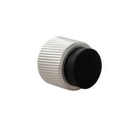 EVI Herrajes | Designer Wall Door Stop - Fluted Design - 28x28mm - Stainless Steel - Adhesive and Screw Mounting
