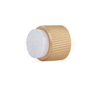 EVI Herrajes | Designer Wall Door Stop - Fluted Texture - 28x28mm - Brass Finished Matte - Adhesive and Screw Fastening | I-040891