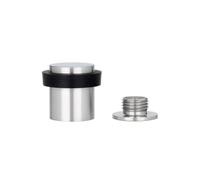 EVI Herrajes | Door Stop | 1.06" x 0.98" | Threaded Base | Satin Matt Brass Finish | White Natural Silicone Rubber | Includes Screw + Fixing Plug | Mod. I-181CB