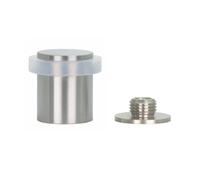 EVI Herrajes | Door Stop | Stainless Steel | 24 x 30 mm | Screwed Threaded Base | Matte Finish | Includes Screw + Mounting Plug | Mod. I-199/24X30-BCBAM