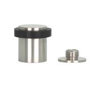 EVI Herrajes | Door Stop | Stainless Steel | 24 x 30 mm | Screwed Threaded Base | Matte Finish | Includes Screw + Mounting Plug | Mod. I-199/24X30-CBAM