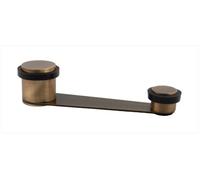 EVI Herrajes Swivel Retainer Stop for Doors up to 70 mm | Brass Leather Finish | Black Rubber | Includes Screw + Mounting Plug | Mod. I-152-CU