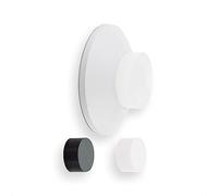 EVI Herrajes | Doorstop for Wall Placement | 45 x 17 mm | Stainless Steel White Lacquered | White and Black Rubber Included | Adhesive Installation or with Screw