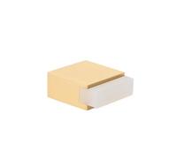 EVI Herrajes | Floor Door Stop - Square Design | 25x14 mm | Matte Brass - White Rubber | Adhesive Mounting| I-197/14
