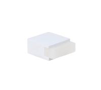 EVI Herrajes | Floor Door Stop - Square Design | 25x14 mm | Steel - White Lacquered | Adhesive Mounting| I-197/14