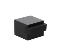 EVI Herrajes | Floor Door Stop - Square Design | 25x20 mm | Steel - Black Lacquered | Adhesive Mounting| I-197/25