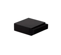 EVI Herrajes | Floor Door Stop - Square Design | 35x14 mm | Steel - Black Lacquered | Adhesive Mounting| I-197/14