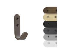 EVI Herrajes | Hook Towel Holder | Brass Wall Hook | Rustic Finish | Screw-Mount | for Hanging Clothes, Towels, or Accessories | Mod. 183CTLRU