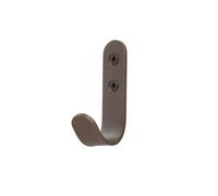 EVI Herrajes | Hook Towel Holder | Brass Wall Hook | Rustic Finish | Screw-Mount | for Hanging Clothes, Towels, or Accessories | Mod. 381CTLRU
