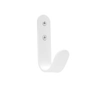 EVI Herrajes | Hook Towel Holder | White Wall Hook | Stainless Steel | Screw-Mount | for Hanging Clothes, Towels, or Accessories | Mod. 173CTBL