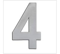 EVI Herrajes | House Number | 16cm Adhesive Stainless Steel Door Numbers | Waterproof | "4" Digit