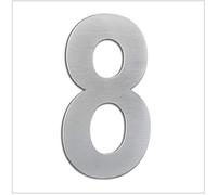 EVI Herrajes | House Number | 16cm Adhesive Stainless Steel Door Numbers | Waterproof | "8" Digit