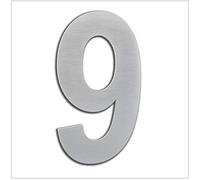 EVI Herrajes | House Number | 16cm Adhesive Stainless Steel Door Numbers | Waterproof | "9" Digit