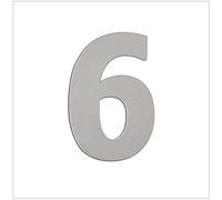 EVI Herrajes | House Number | 8cm Adhesive Stainless Steel Door Numbers | Waterproof | "6" Digit