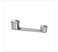 EVI Herrajes | Retainer Stop for Door | Stainless Steel Matte Finish - Transparent Rubber | Useful Hole 70 mm Thick | Adhesive Fixing or with Screw+Dowel | Mod. I-152T