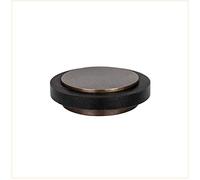EVI Herrajes | Rustic Brass Door Stop | Ø35x13mm | Adhesive Installation | Natural Silicone Protection | Minimalist Design | Mod. I-203X12-RU