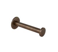 EVI Herrajes | Toilet Paper Holder | Self-Adhesive or Screw-Mount | Aged Leather Brass | Mod. 050PR1DUALLCU