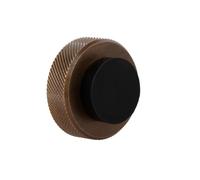 EVI Herrajes | Wall-Mounted Doorstop - Diamond Knurled | Ø1.38"x0.71" |