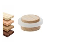 EVI Herrajes | Wooden Door Stop | Ash Wood with White Rubber | 1.46" x 0.87" | Adhesive Installation | for Smooth Floors | Mod.30235X19