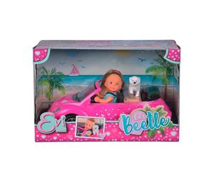 Evi Love Evi's Pink Beetle With Doll And Pet Accessories