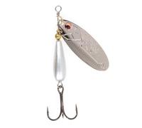 Evia Popper 15 MAX-5 P Heavy Spinning Spoon, Size No.5, 17g, Silver - Lure for Large Predators in Flowing Rivers - Ref: H15M5PZ